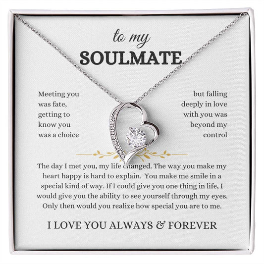 To My Soulmate Forever Love Necklace | Gift for Her | Gift for Wife | Gift for Girlfriend | Gift for Partner