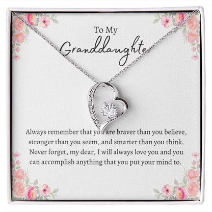 To My Granddaughter Forever Love Necklace