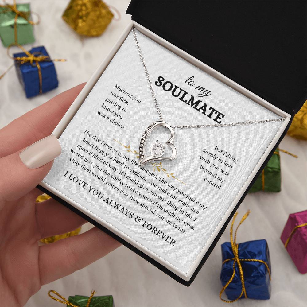 To My Soulmate Forever Love Necklace | Gift for Her | Gift for Wife | Gift for Girlfriend | Gift for Partner