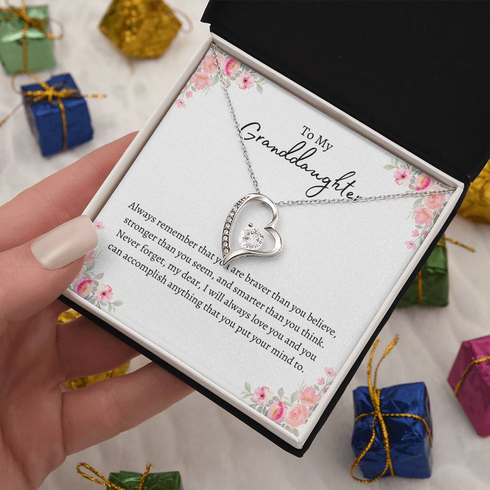 To My Granddaughter Forever Love Necklace