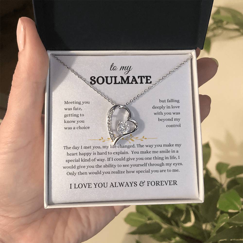 To My Soulmate Forever Love Necklace | Gift for Her | Gift for Wife | Gift for Girlfriend | Gift for Partner