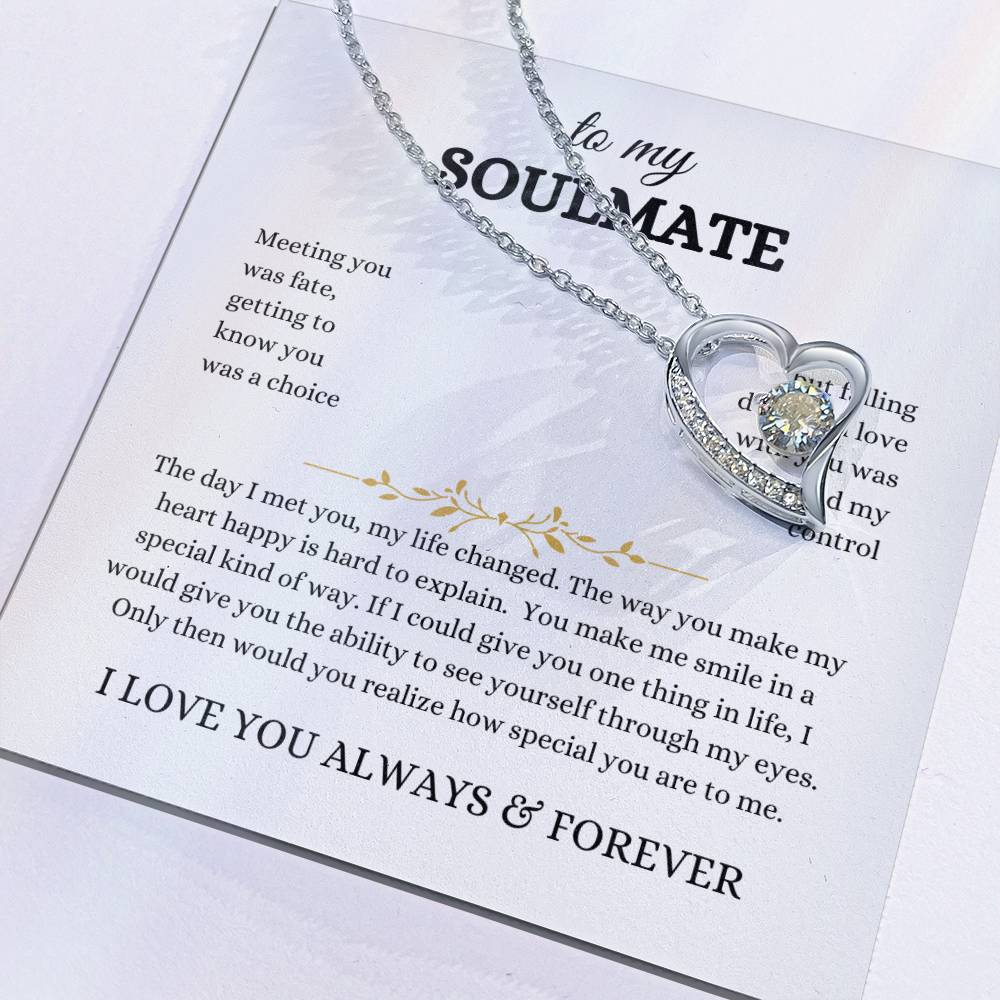 To My Soulmate Forever Love Necklace | Gift for Her | Gift for Wife | Gift for Girlfriend | Gift for Partner