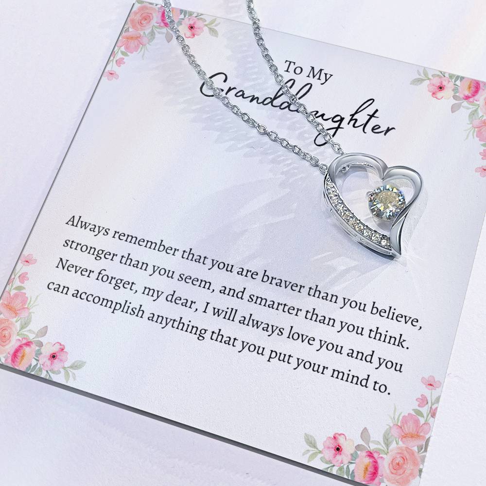 To My Granddaughter Forever Love Necklace