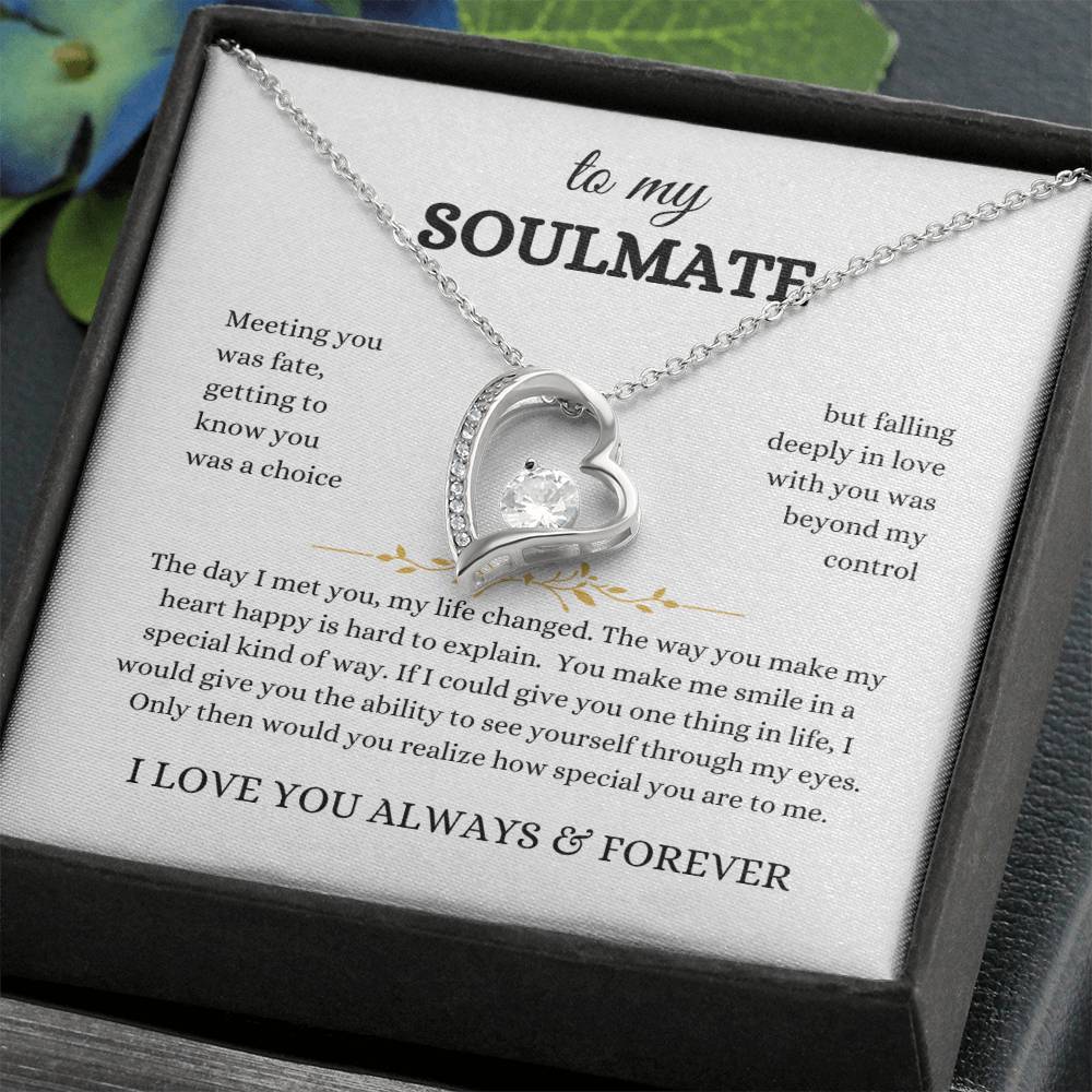 To My Soulmate Forever Love Necklace | Gift for Her | Gift for Wife | Gift for Girlfriend | Gift for Partner