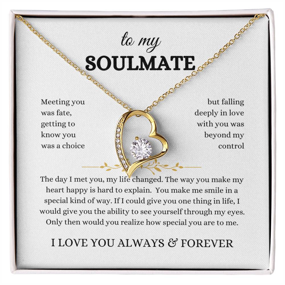 To My Soulmate Forever Love Necklace | Gift for Her | Gift for Wife | Gift for Girlfriend | Gift for Partner