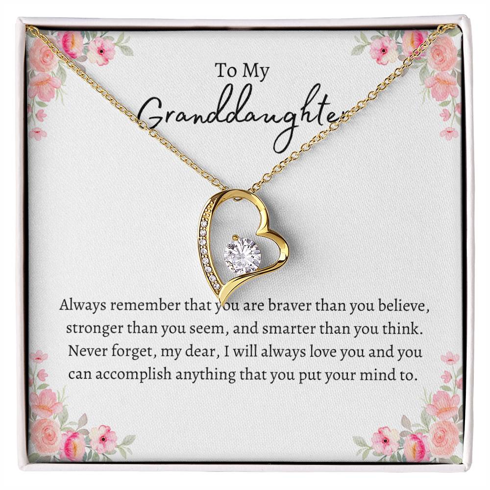 To My Granddaughter Forever Love Necklace