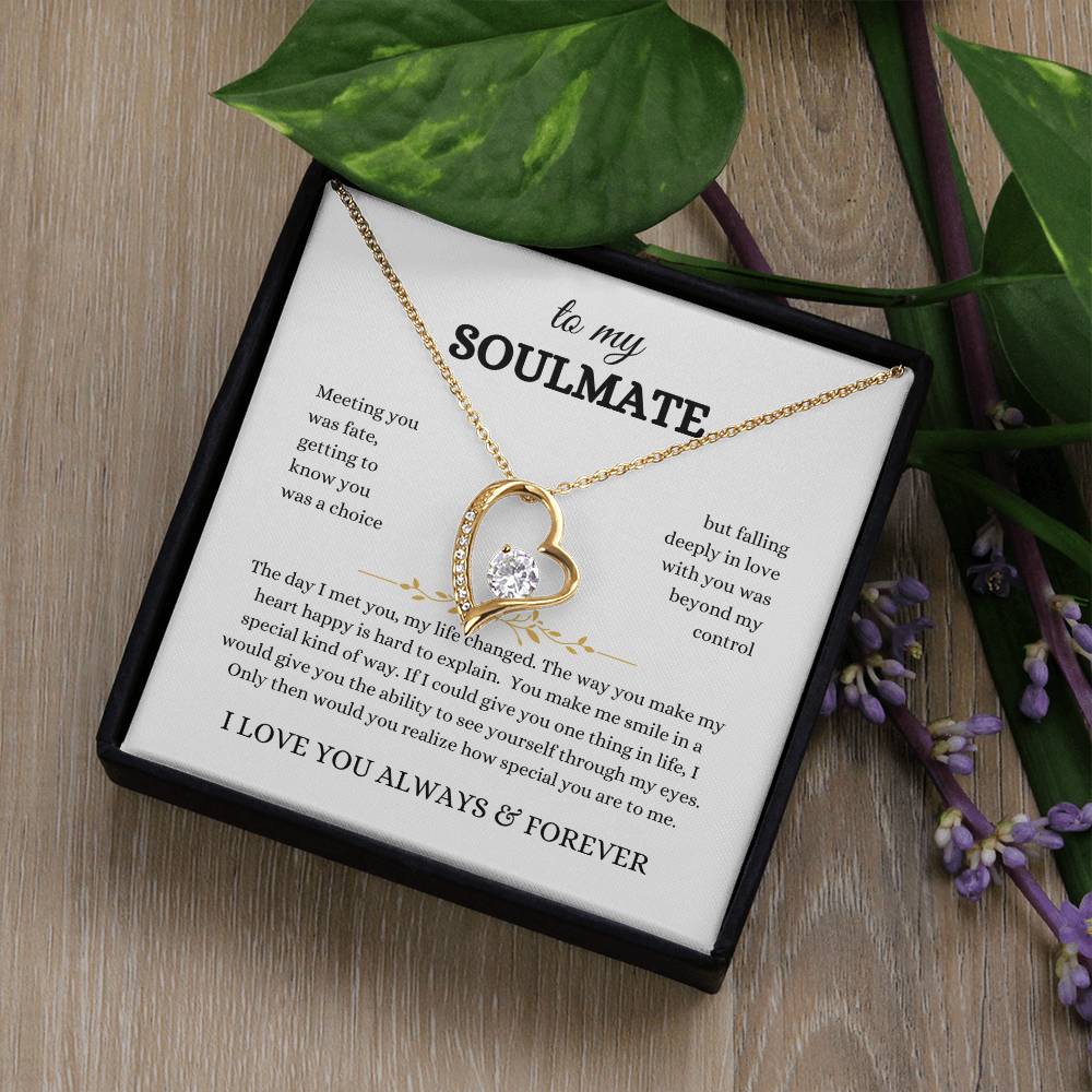 To My Soulmate Forever Love Necklace | Gift for Her | Gift for Wife | Gift for Girlfriend | Gift for Partner