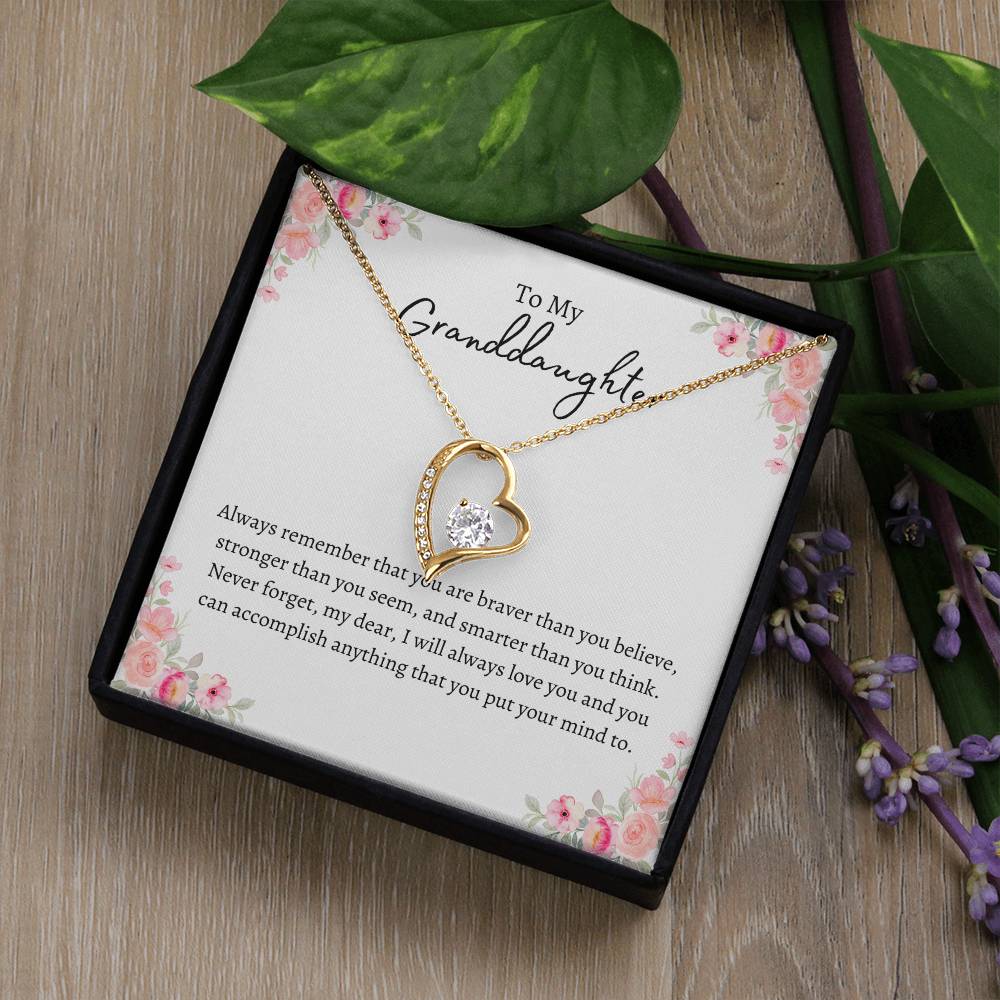 To My Granddaughter Forever Love Necklace