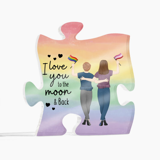 Personalized LGTBQ Acrylic Puzzle Plaque