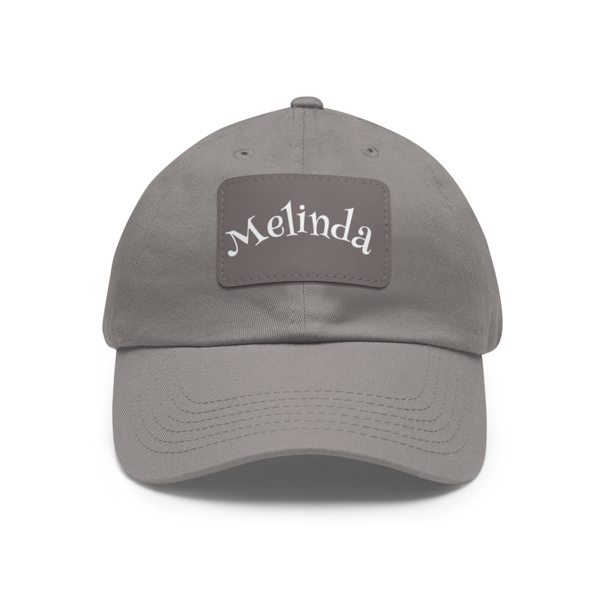 Personalized Baseball Cap with Leather Patch (Rectangle)