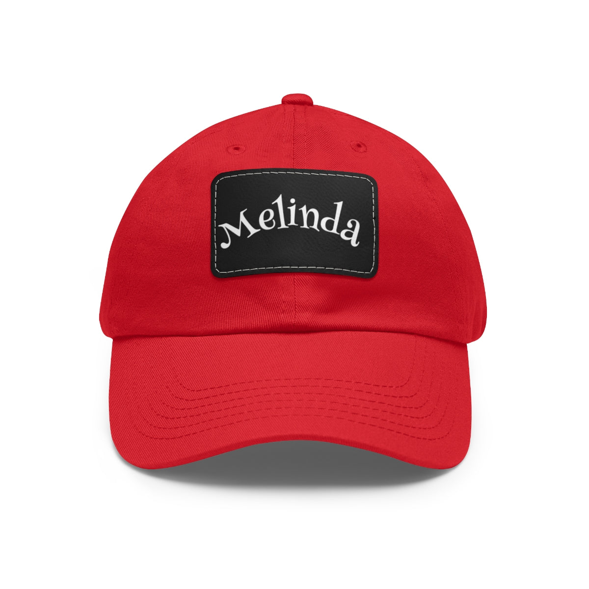 Personalized Baseball Cap with Leather Patch (Rectangle)