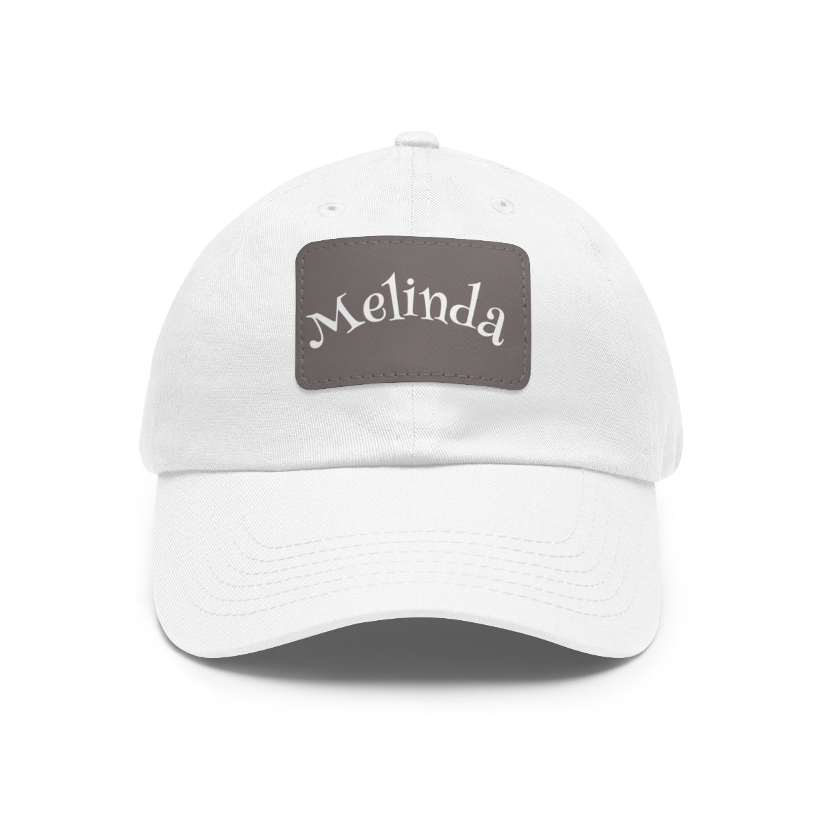 Personalized Baseball Cap with Leather Patch (Rectangle)