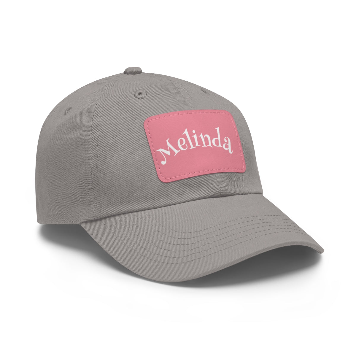 Personalized Baseball Cap with Leather Patch (Rectangle)