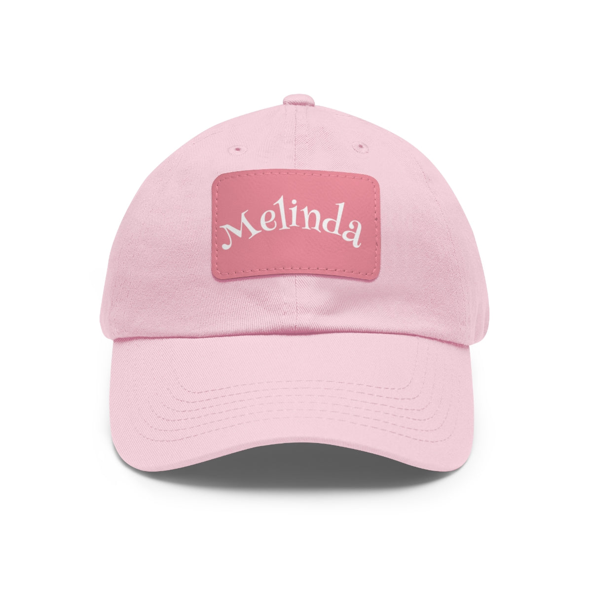 Personalized Baseball Cap with Leather Patch (Rectangle)