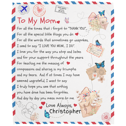 TO My Mom Blanket- Personalized